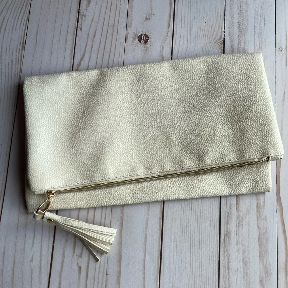 Rachel Miriam Eve Clutch Cream Ivory | Rachel Zoe Curateur | Bridal
